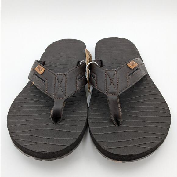 Flojos Waverunner Men's Summer Flip Flop Thong Sandals Brown Size US13 EU47 - Picture 2 of 11